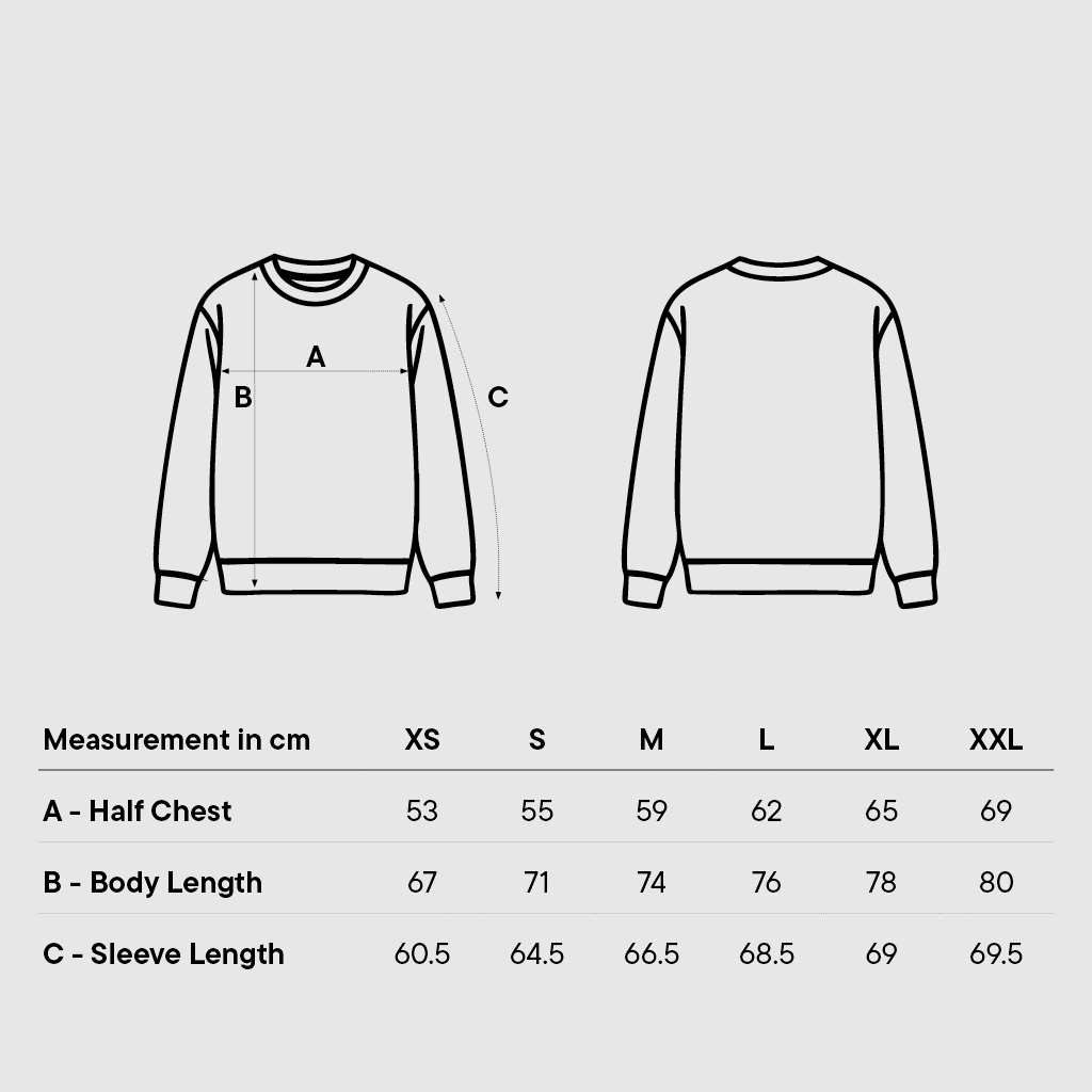 <img src="Masstabelle-Sweater-Changer-2.0-1024px.webp" alt="Größentabelle für den Sweater Changer 2.0: Übersichtliche Maße in Zentimetern für Brustweite, Länge, Ärmellänge und Passform, zur Auswahl der passenden Größe">