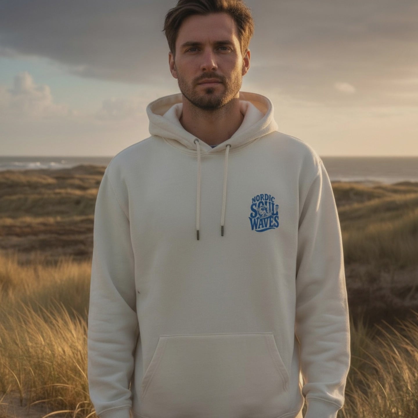 <video src="tide-chaser-hoodie-off-white-close-up-duenen-blick.mp4"
       title="Close-Up-Frontansicht eines Mannes im Tide-Chaser Hoodie in Off-White: Blick in die Kamera, dann in die Ferne der Dünenlandschaft. Minimalistischer Brustprint, gefertigt aus 100% GOTS-zertifizierter Bio-Baumwolle, umrahmt von natürlicher Küstenatmosphäre"></video>